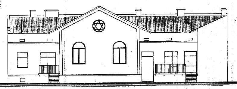 Проект восточного фасада синагоги семьи Лейбман